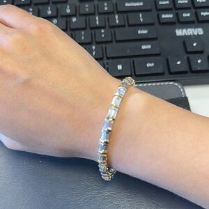 Elegant Gold and Silver Bracelet with sparkly rhinestones